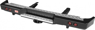 Бампер РИФ силовой задний ГАЗ Соболь с квадратом под фаркоп и фонарями лифт 50 мм RIFGAZ-20150-50