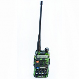 Рация Baofeng UV-5R камуфляж, диапазоны VHF/UHF, 17см антенна, гарнитура. 