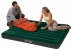 Кровать-матрас надувная флок. INTEX 191x137x22см, зеленая+ножной насос (66928)