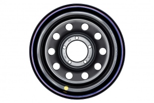 Диск колёсный стальной штампованный УАЗ 5x139,7 размер 8х16 вылет ET +15 ЦО D 110 черный (1680-53910BL+15)