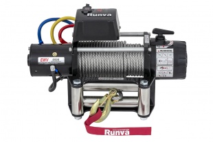 Лебёдка электрическая 12V Runva 9500 lbs 4350 кг (стальной трос) EWV9500S