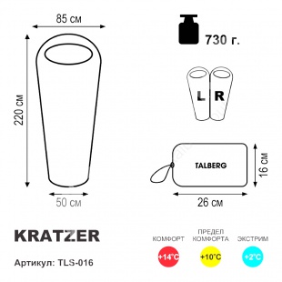Спальный мешок Talberg KRATZER +2C (TLS-016)