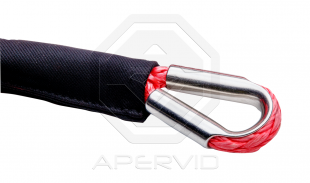 Трос синтетический "кевларовый" для лебедки APERVID STANDARD 11 мм (109 кН), петля с коушем 28 метров ( KT-APERVID111PU-STANDARD )