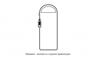 Мешок спальный Naturehike Envelope M180, (190+30)х80 см, (правый) (ТК: +12°C)