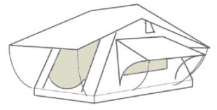 Палатка на крышу автомобиля РИФ Soft RT02-140, тент песочный ( RIFRT0214060000 ) 